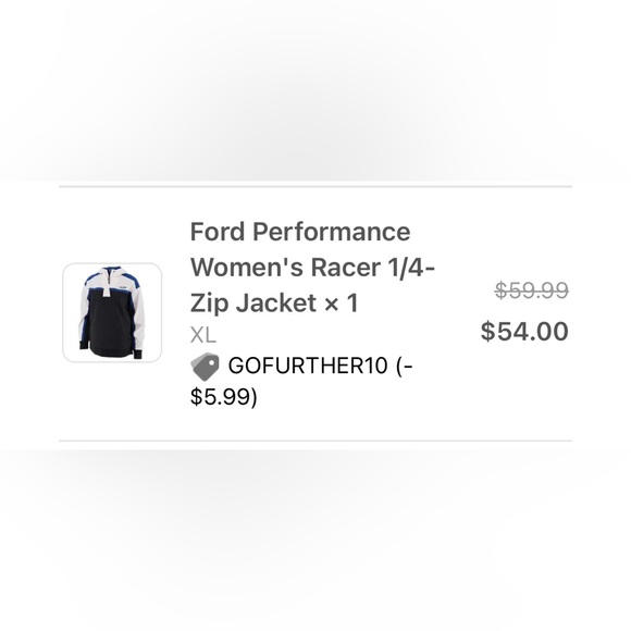 Ford Performance Women’s Racer 1/4 Zip Jacket XL - Picture 6 of 6